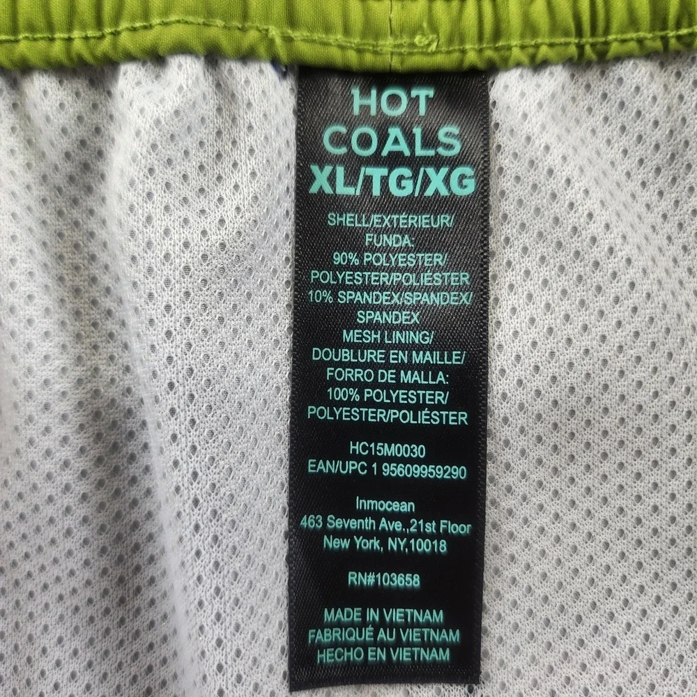 Hot Coals Mens XL Black Floral Board Shorts Swim Trunks Tropical